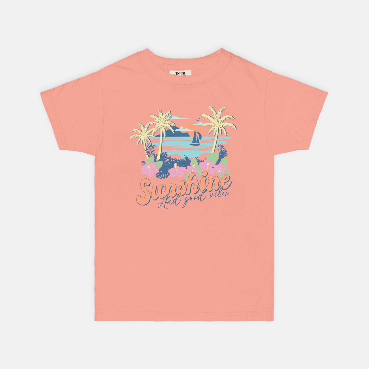 Sunshine and Good Vibes Comfort Color Youth Tee 9018