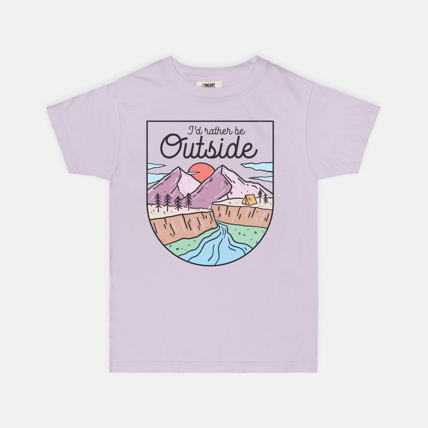 I'd Rather Be Outside Comfort Color Youth Tee 9018