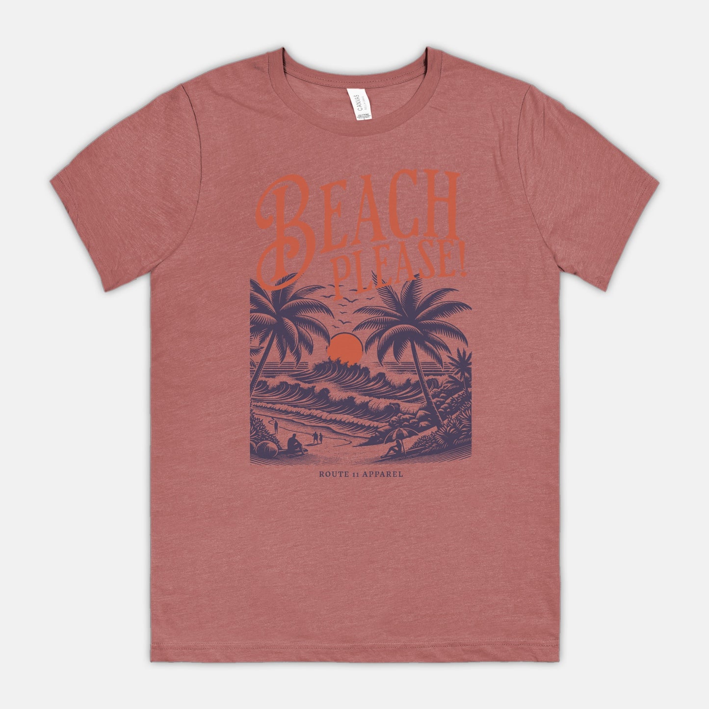 Beach Please Bella Canvas Unisex Tee 3001CVC