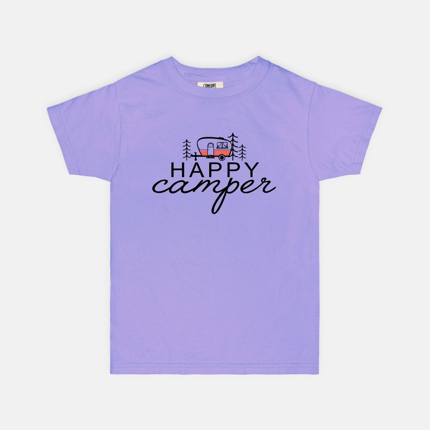 Happy Camper Comfort Color Youth Tee 9018