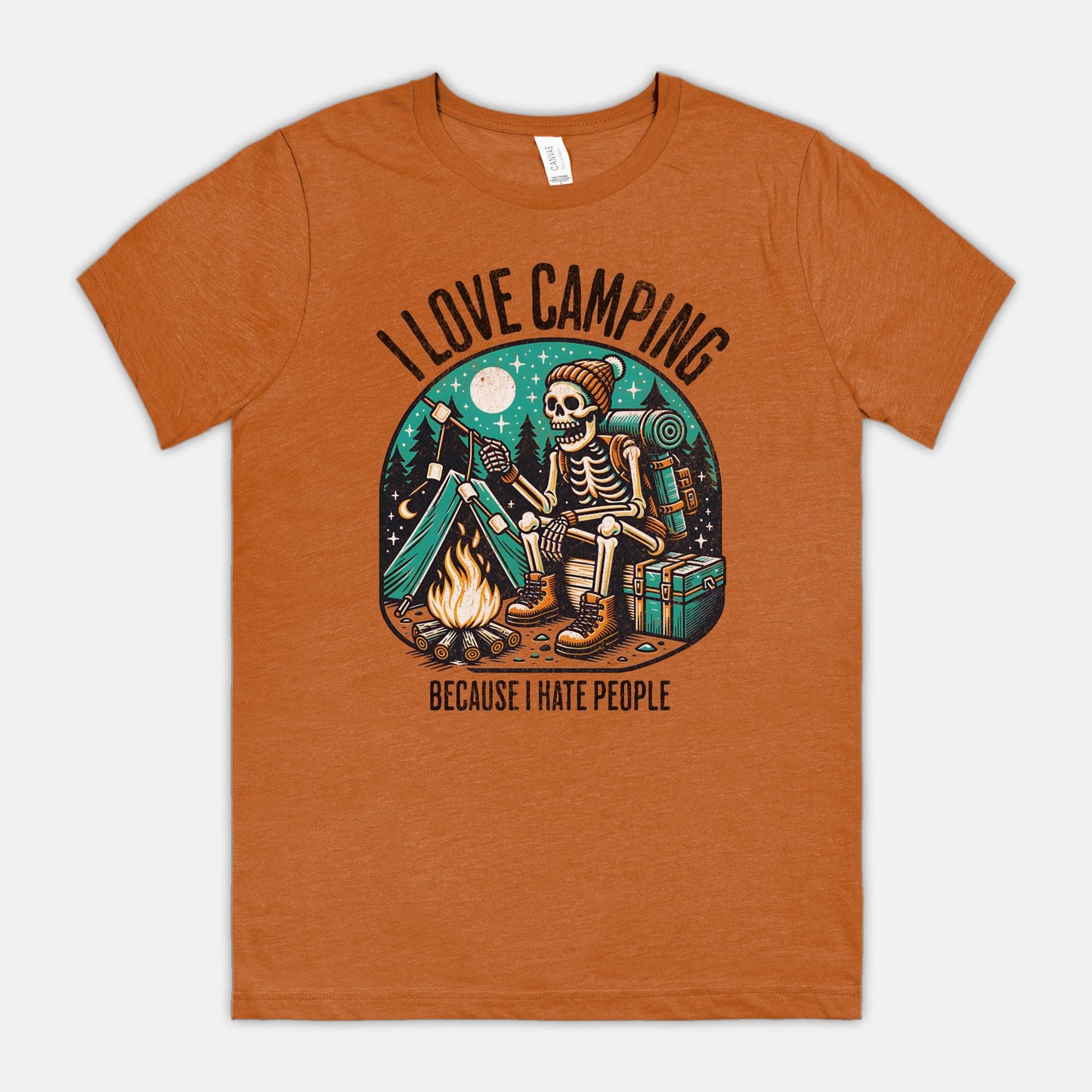 I Love Camping Because I Hate People Unisex Tshirt