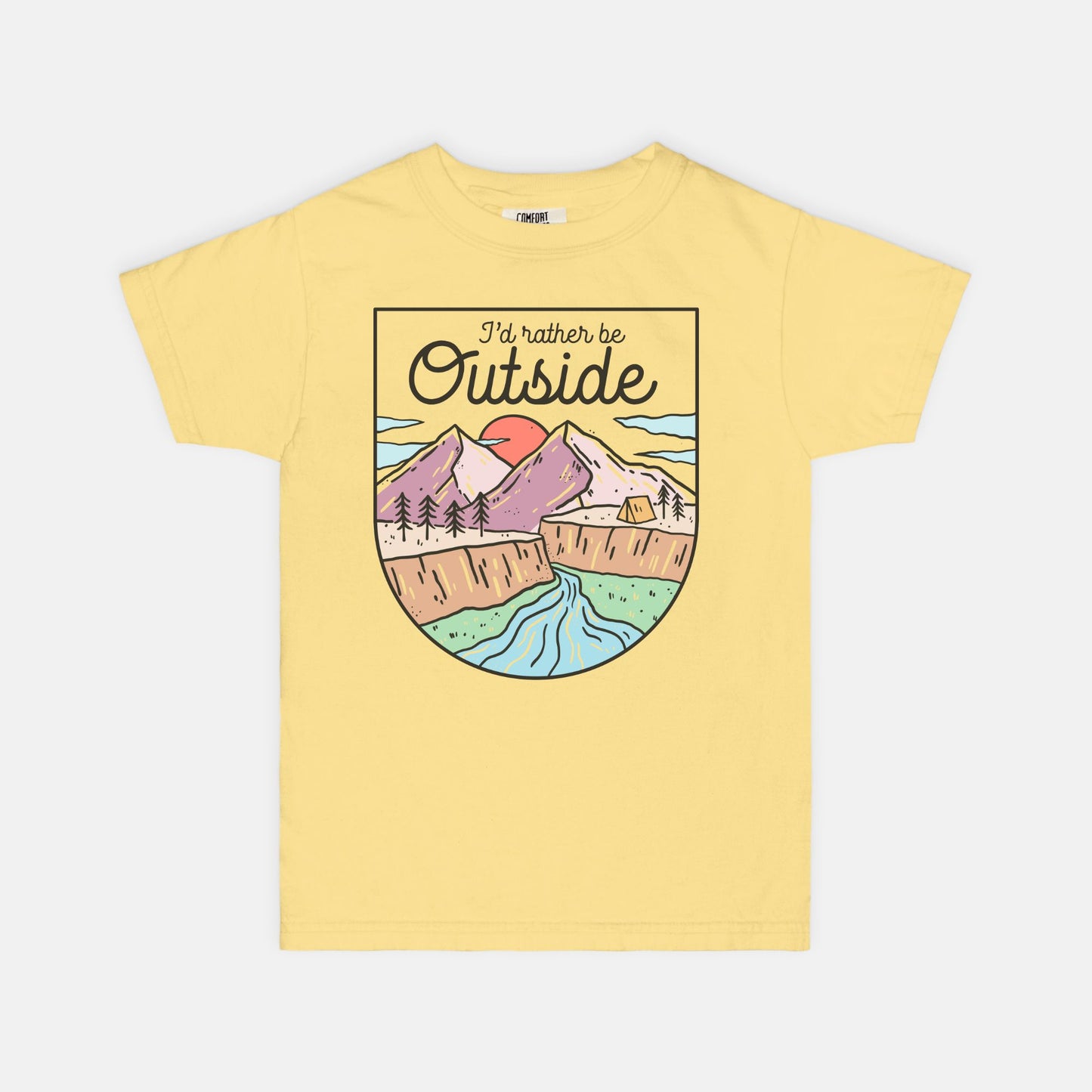 I'd Rather Be Outside Comfort Color Youth Tee 9018