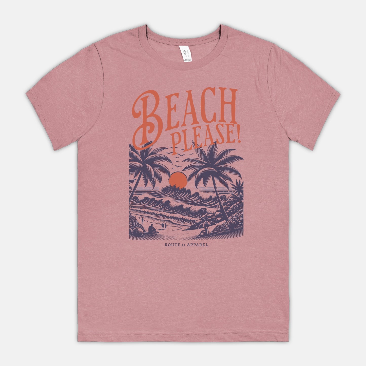 Beach Please Bella Canvas Unisex Tee 3001CVC