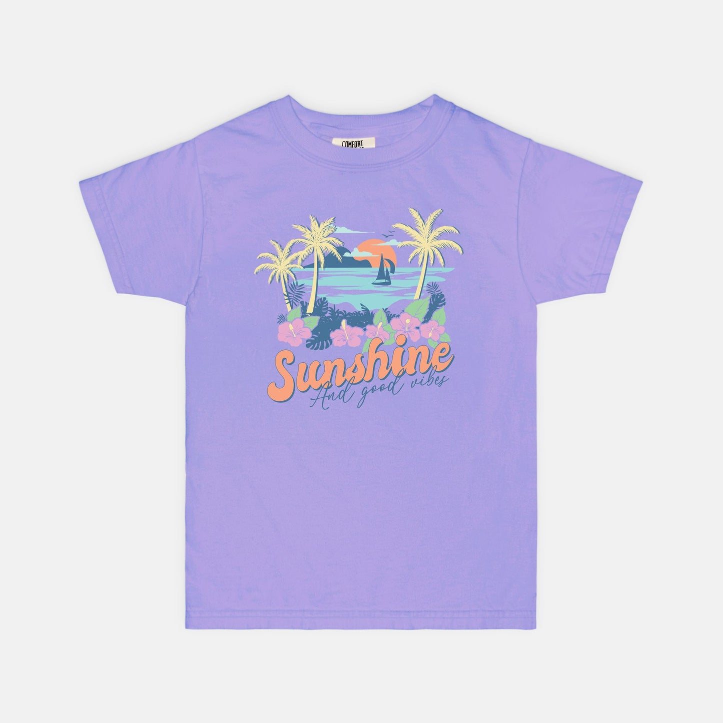 Sunshine and Good Vibes Comfort Color Youth Tee 9018