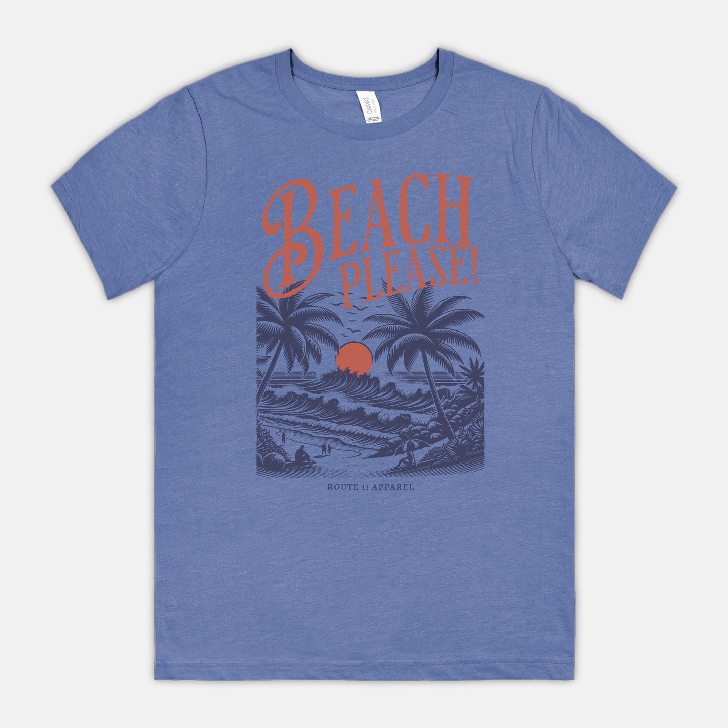 Beach Please Bella Canvas Unisex Tee 3001CVC