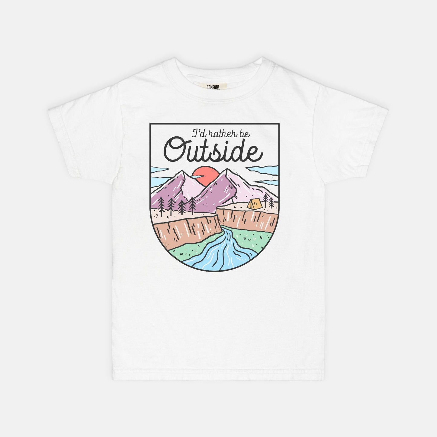 I'd Rather Be Outside Comfort Color Youth Tee 9018