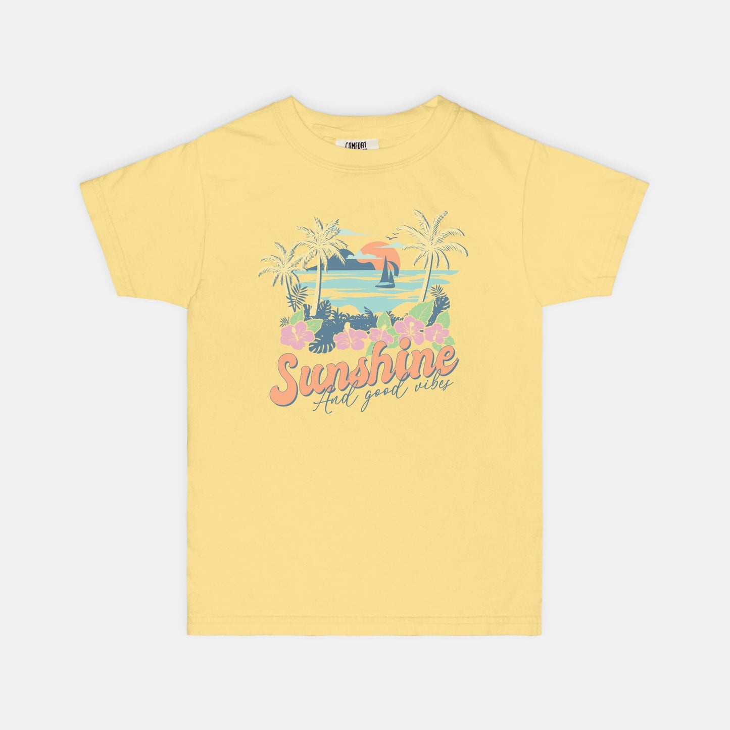 Sunshine and Good Vibes Comfort Color Youth Tee 9018