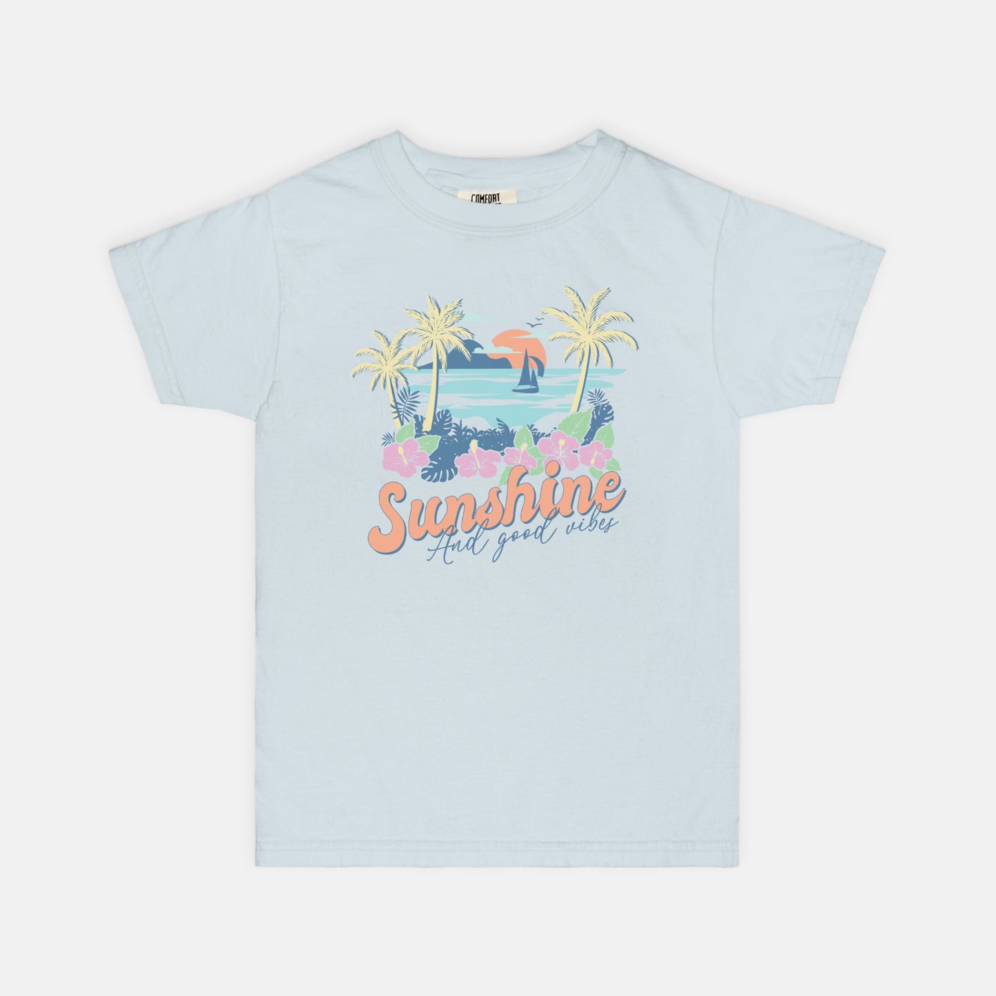 Sunshine and Good Vibes Comfort Color Youth Tee 9018