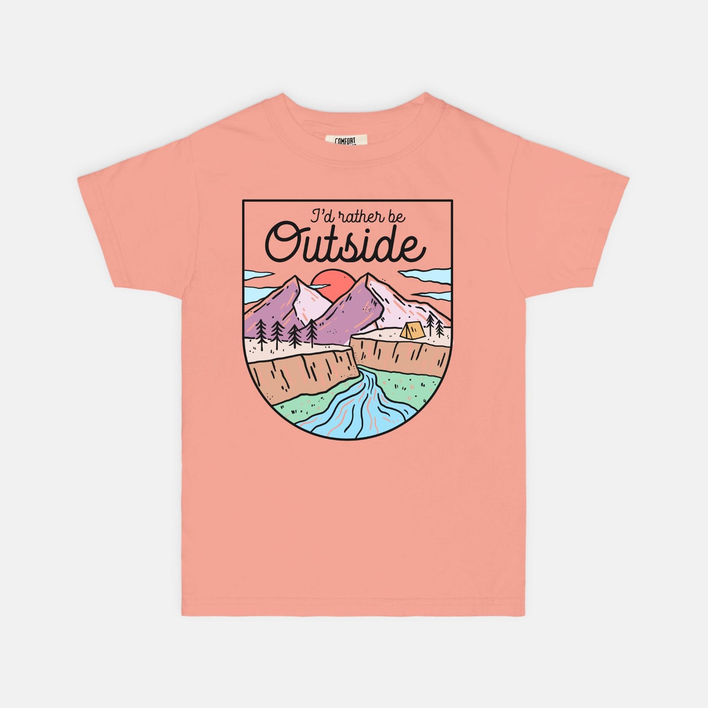 I'd Rather Be Outside Comfort Color Youth Tee 9018