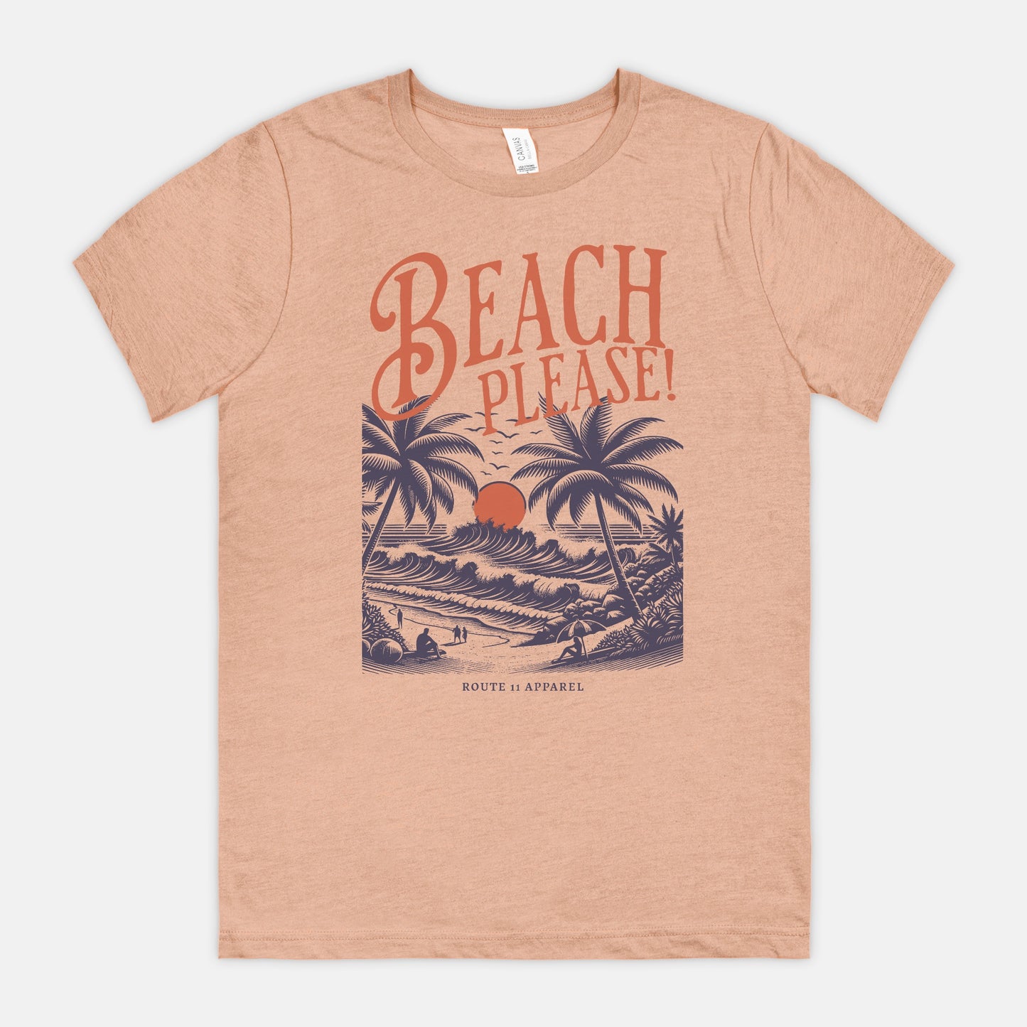 Beach Please Bella Canvas Unisex Tee 3001CVC