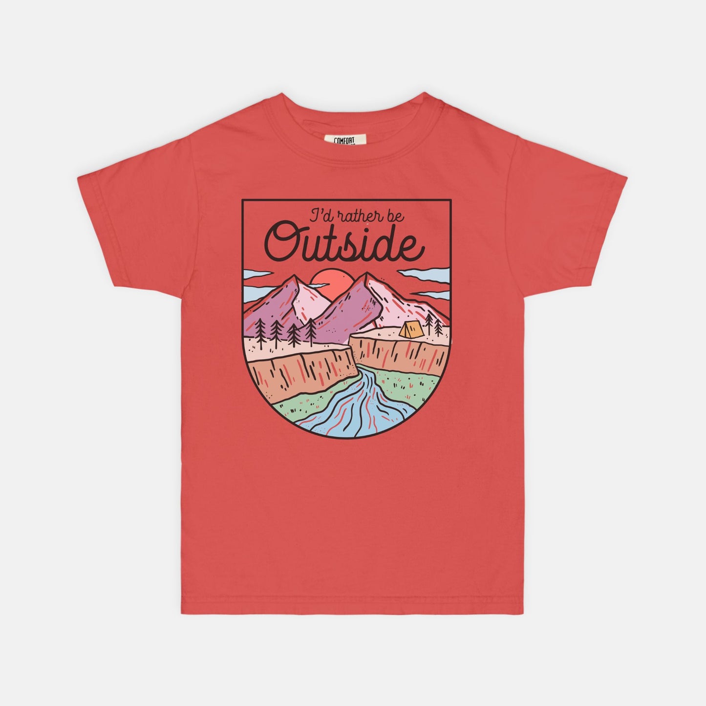 I'd Rather Be Outside Comfort Color Youth Tee 9018