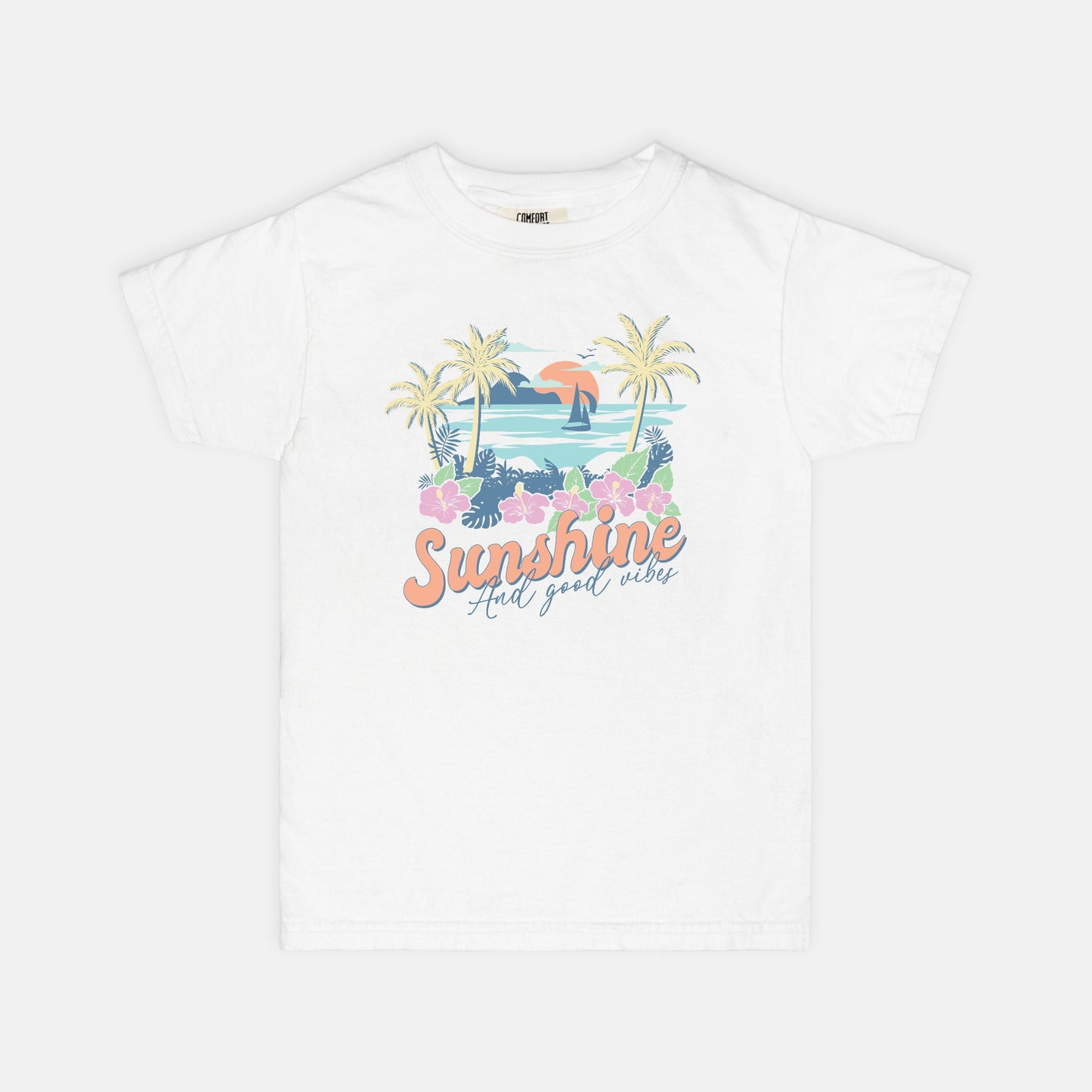 Sunshine and Good Vibes Comfort Color Youth Tee 9018