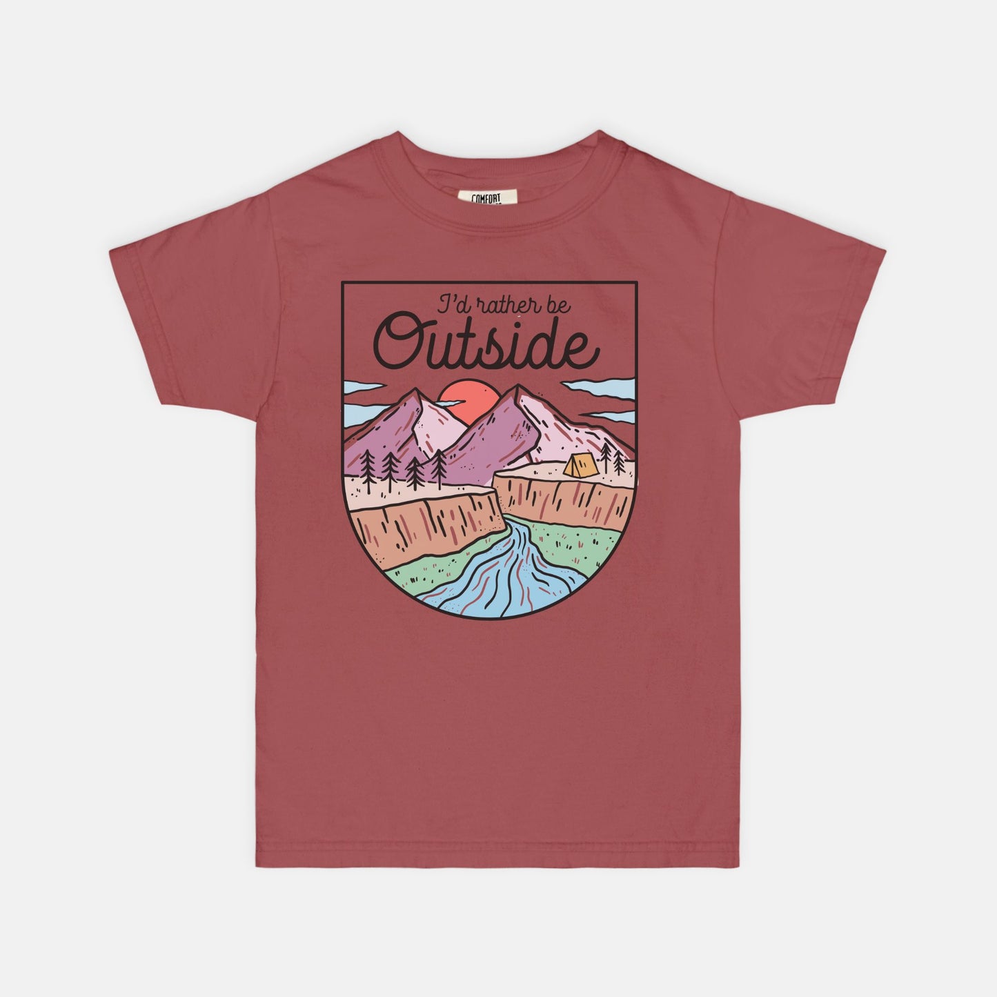 I'd Rather Be Outside Comfort Color Youth Tee 9018