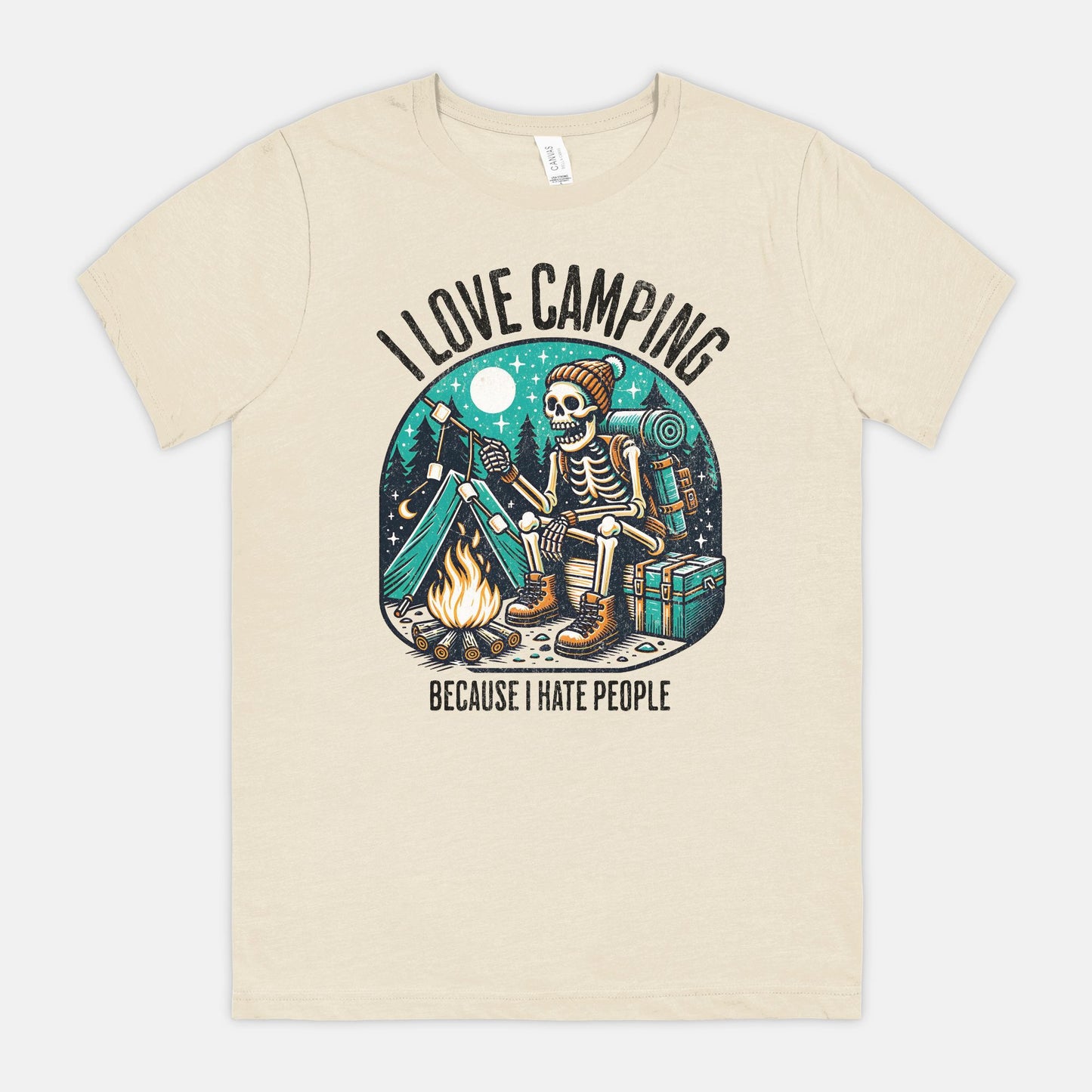 I Love Camping Because I Hate People Unisex Tshirt