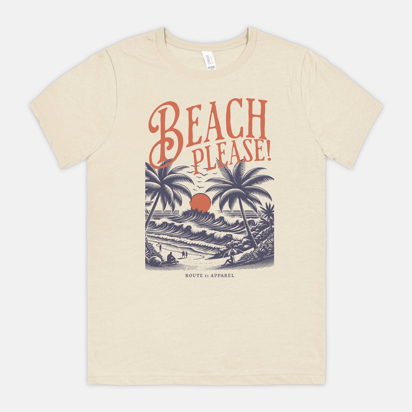 Beach Please Bella Canvas Unisex Tee 3001CVC