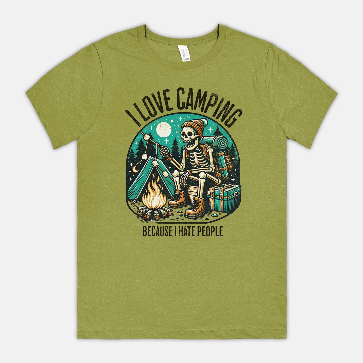 I Love Camping Because I Hate People Unisex Tshirt