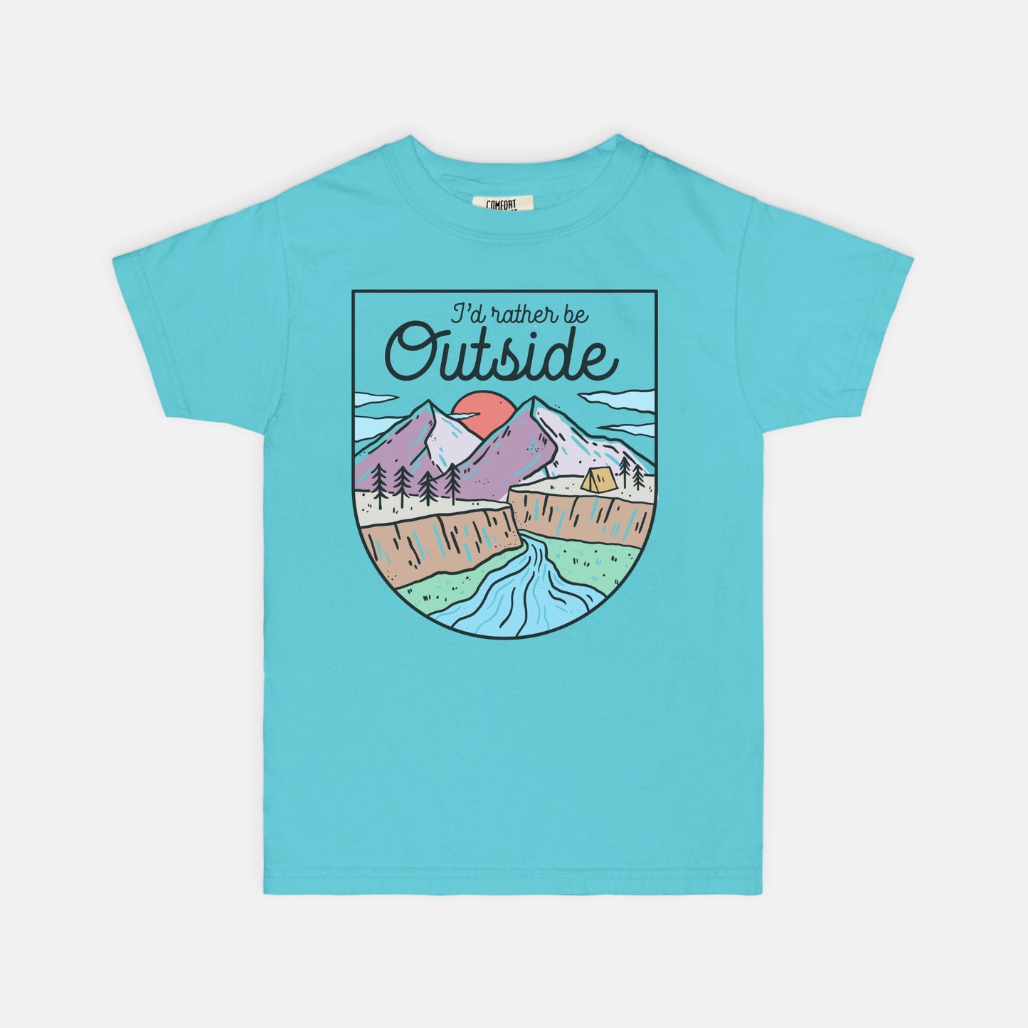 I'd Rather Be Outside Comfort Color Youth Tee 9018