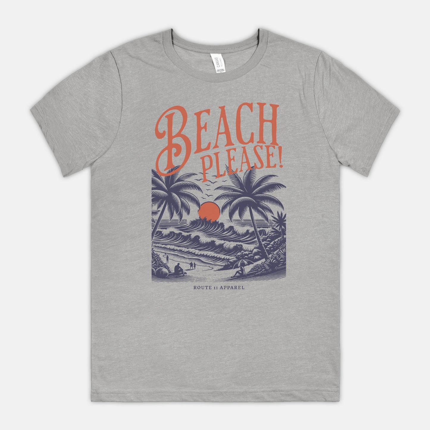 Beach Please Bella Canvas Unisex Tee 3001CVC