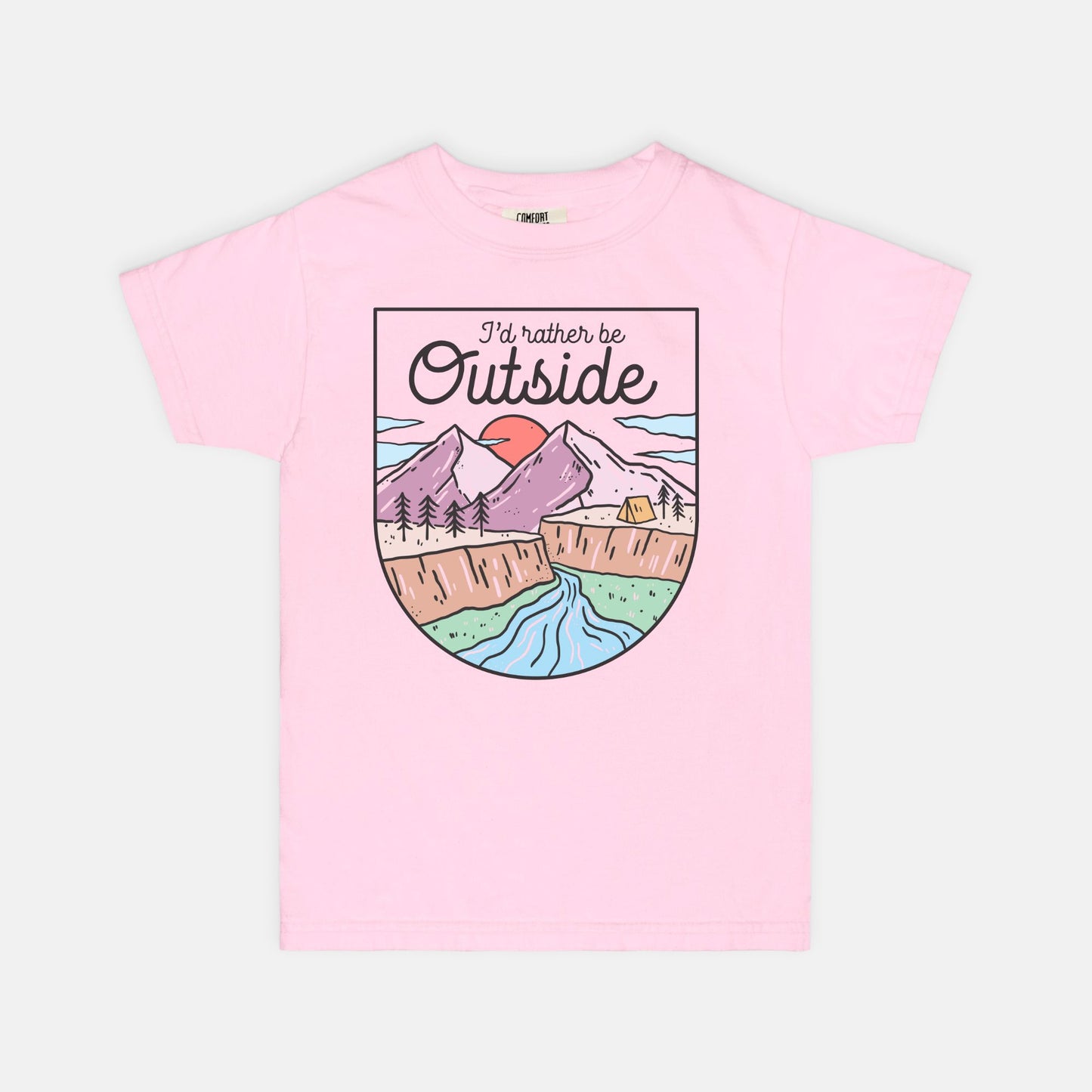 I'd Rather Be Outside Comfort Color Youth Tee 9018