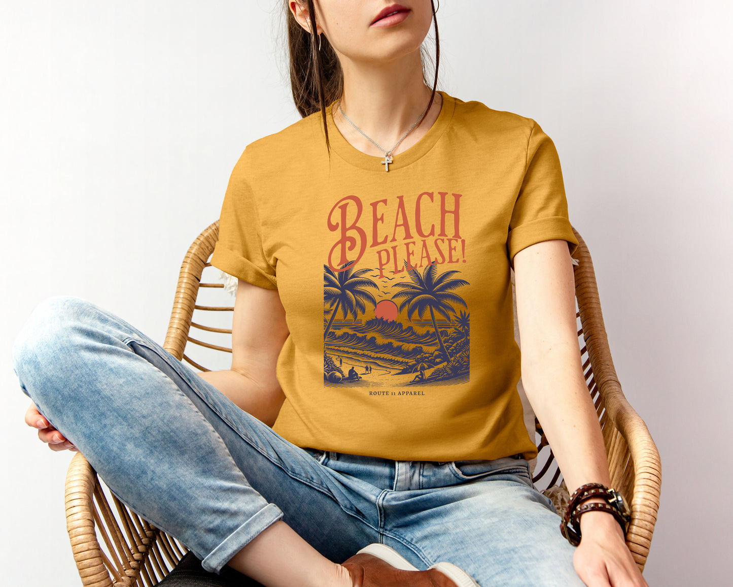 Beach Please Bella Canvas Unisex Tee 3001CVC