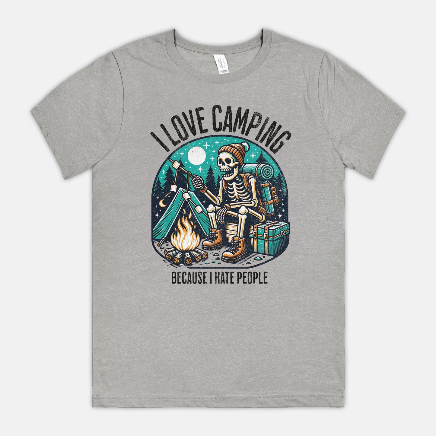 I Love Camping Because I Hate People Unisex Tshirt