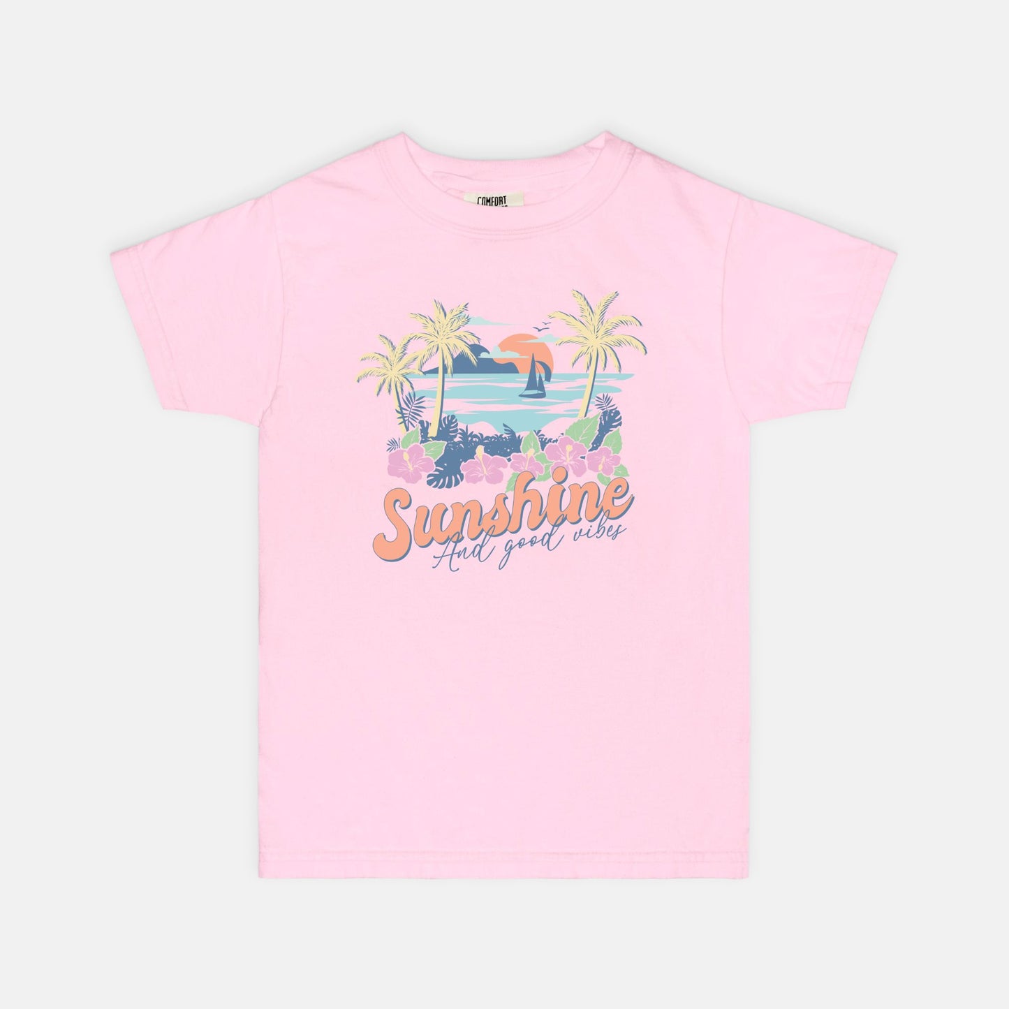 Sunshine and Good Vibes Comfort Color Youth Tee 9018