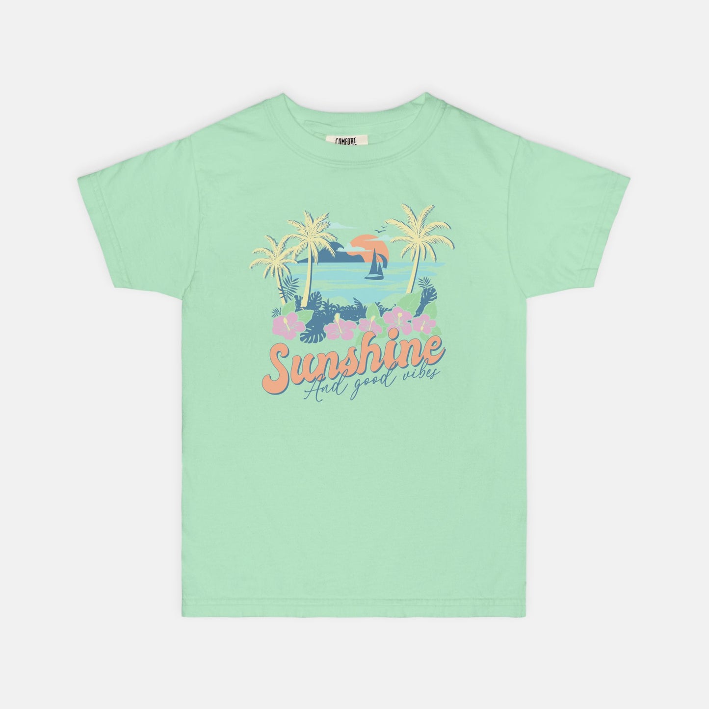 Sunshine and Good Vibes Comfort Color Youth Tee 9018