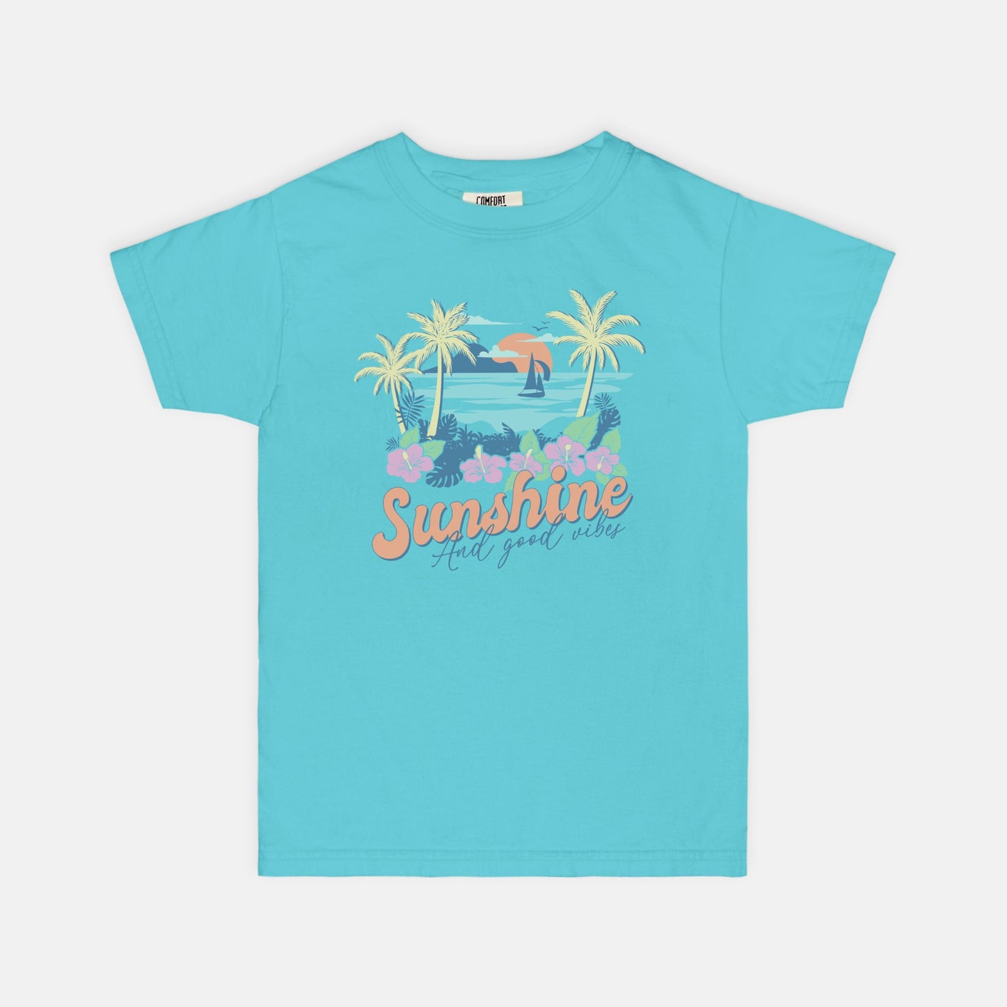 Sunshine and Good Vibes Comfort Color Youth Tee 9018