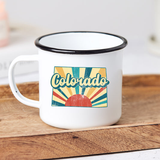 Retro Colorado Camp Mug 10 oz. (Black Rim)