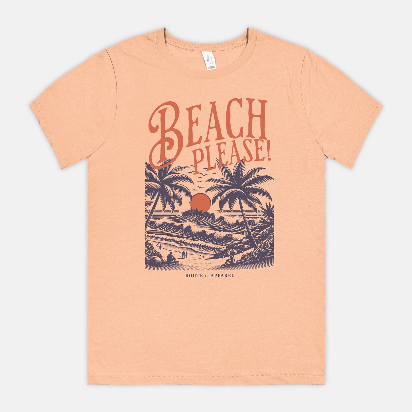 Beach Please Bella Canvas Unisex Tee 3001CVC