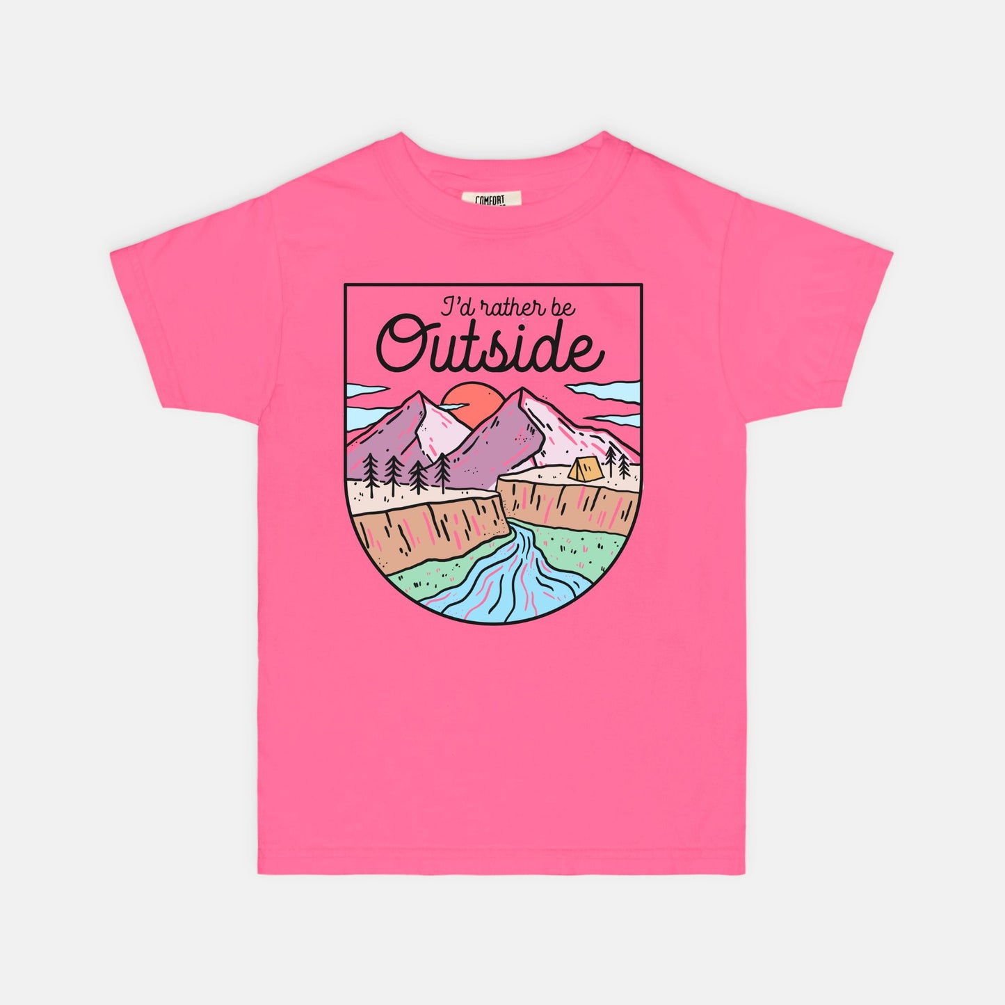 I'd Rather Be Outside Comfort Color Youth Tee 9018