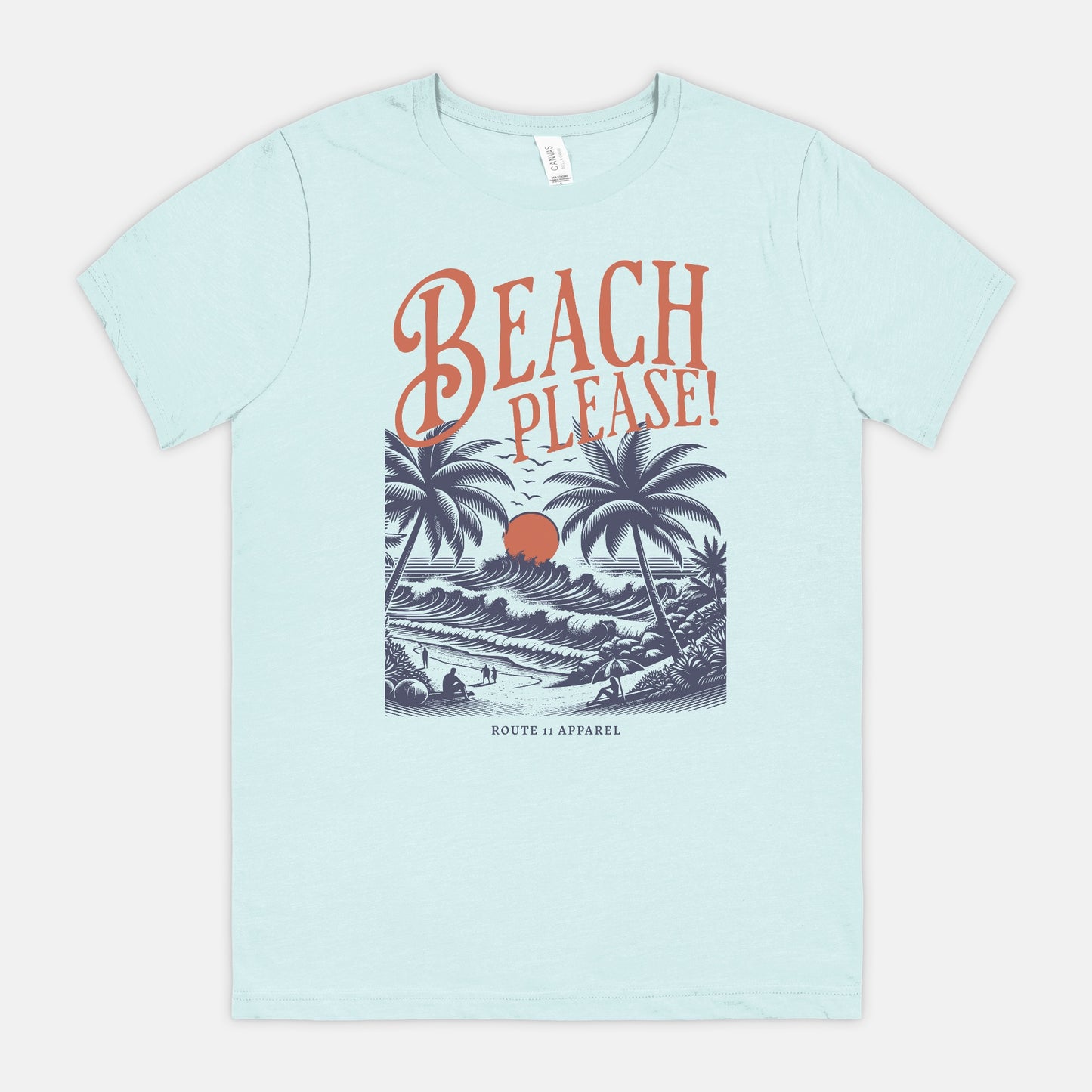 Beach Please Bella Canvas Unisex Tee 3001CVC