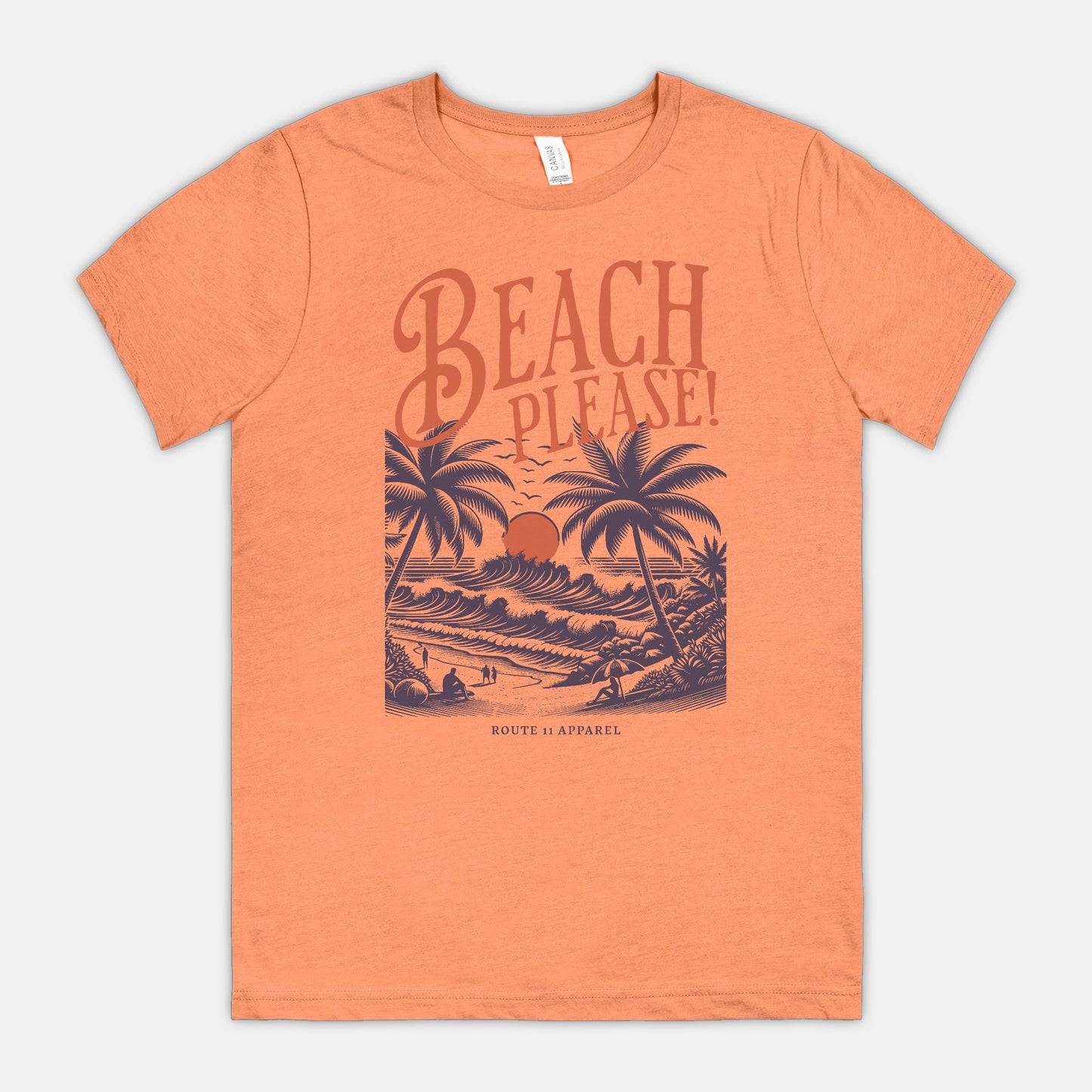 Beach Please Bella Canvas Unisex Tee 3001CVC