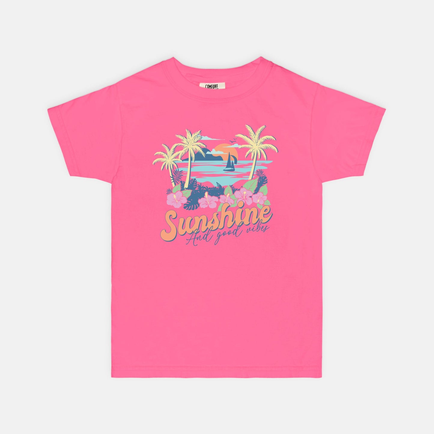 Sunshine and Good Vibes Comfort Color Youth Tee 9018