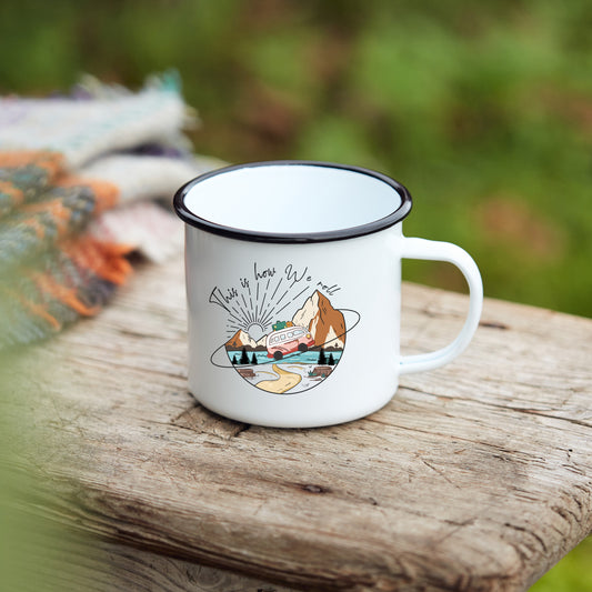 This is How We Roll Camp Mug 10 oz. (Black Rim)