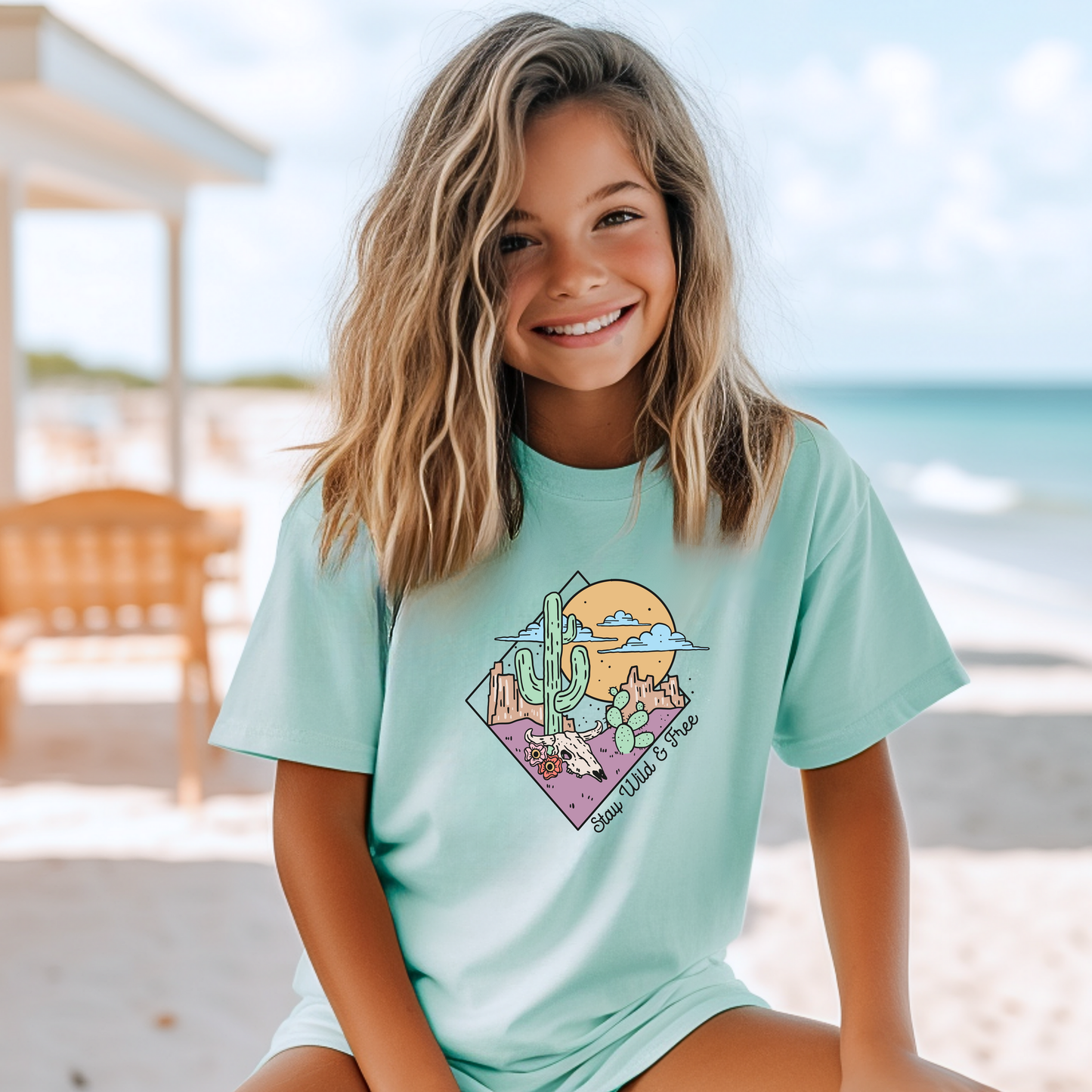 Stay Wild and Free Comfort Color Youth Tee 9018