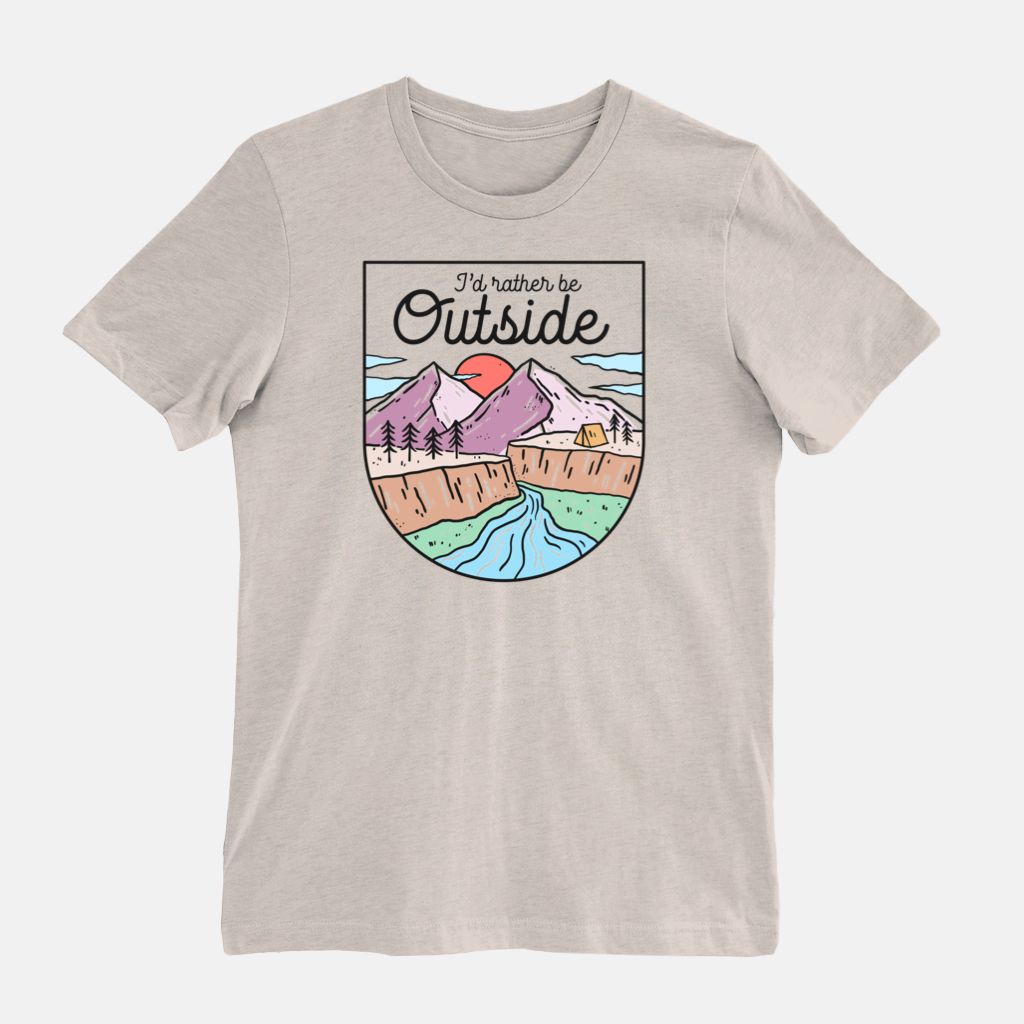 I'd rather be outside Bella Canvas Unisex Tee 3001CVC