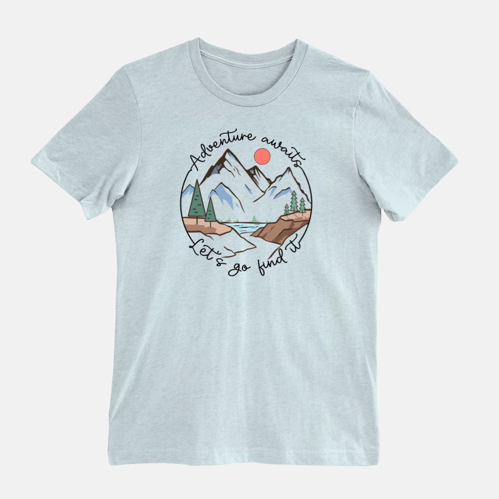 Adventure Awaits, Go Find It Bella Canvas Unisex Tee 3001CVC