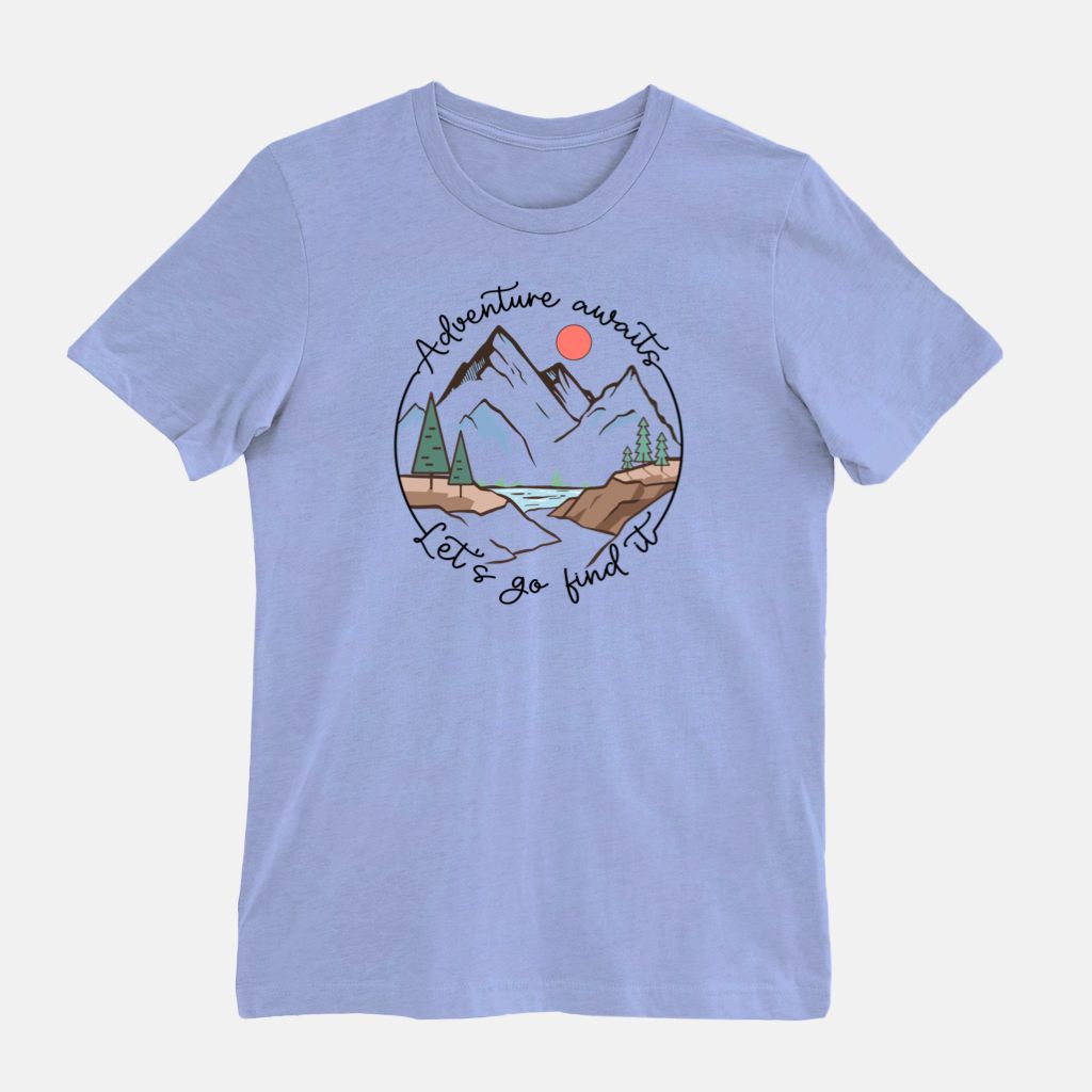 Adventure Awaits, Go Find It Bella Canvas Unisex Tee 3001CVC