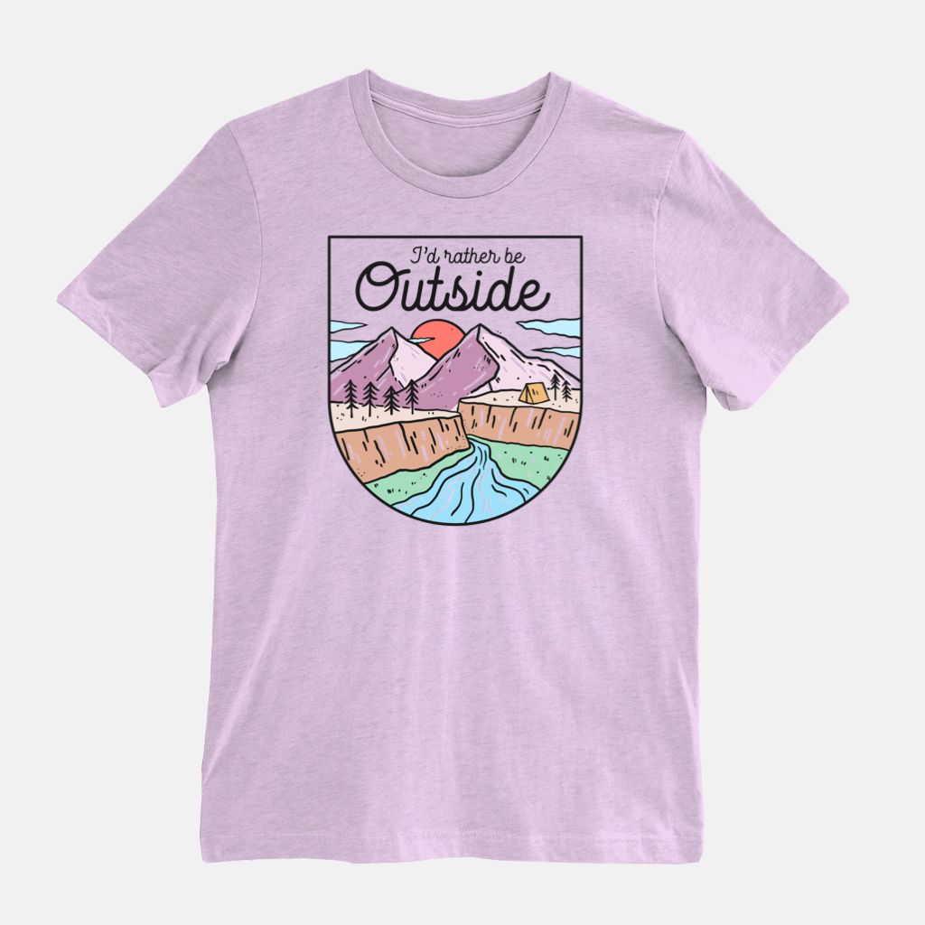 I'd rather be outside Bella Canvas Unisex Tee 3001CVC