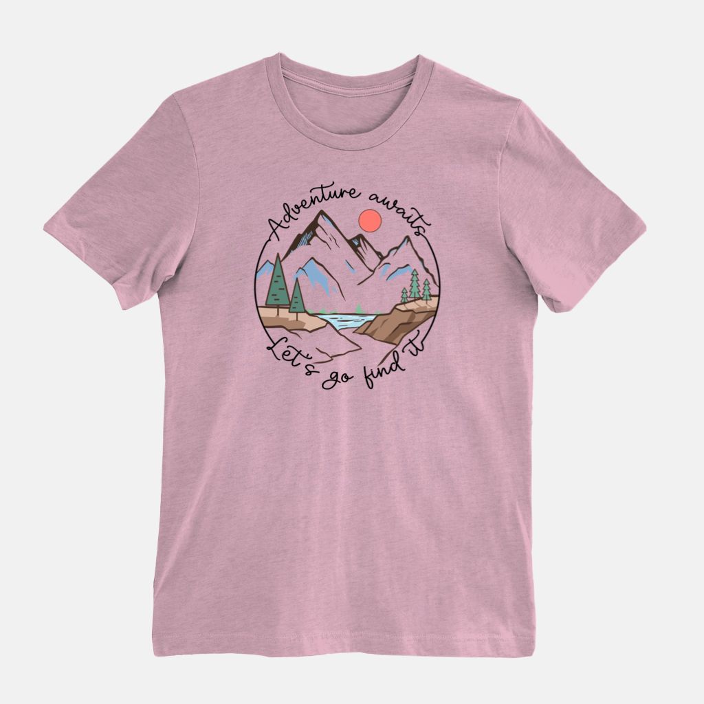 Adventure Awaits, Go Find It Bella Canvas Unisex Tee 3001CVC