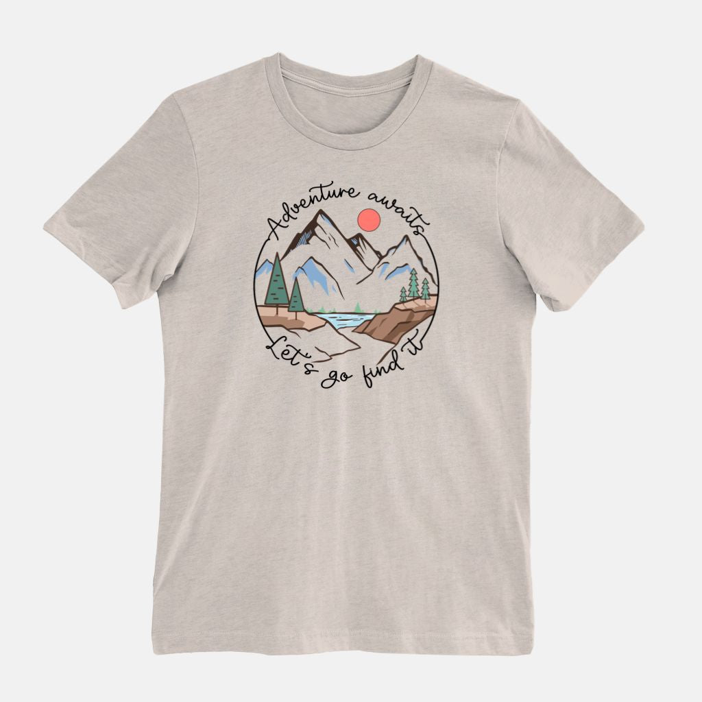 Adventure Awaits, Go Find It Bella Canvas Unisex Tee 3001CVC