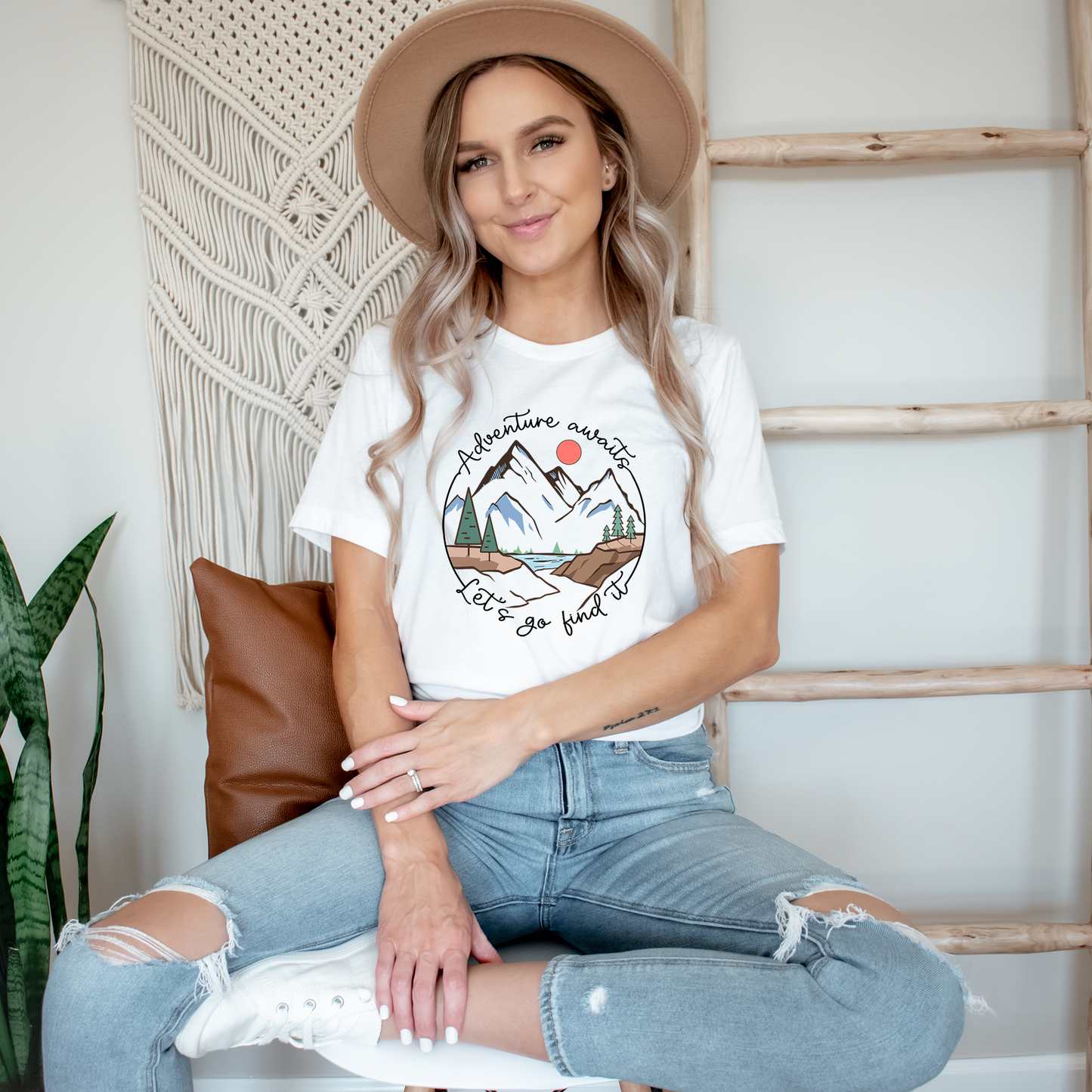 Adventure Awaits, Go Find It Bella Canvas Unisex Tee 3001CVC