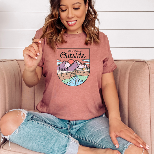 I'd rather be outside Bella Canvas Unisex Tee 3001CVC