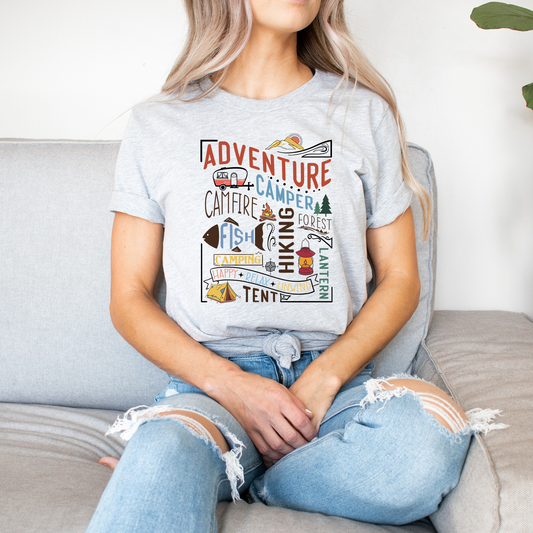 Adventure Subway Art Bella Canvas Unisex Tee 3001CVC