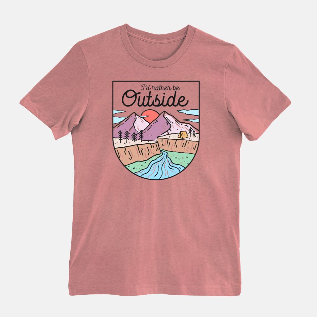 I'd rather be outside Bella Canvas Unisex Tee 3001CVC