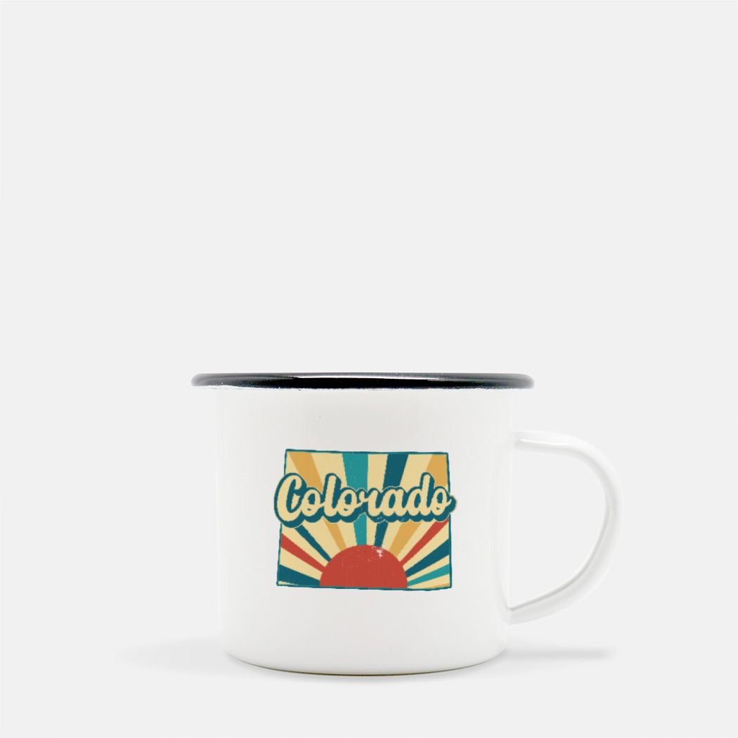 Retro Colorado Camp Mug 10 oz. (Black Rim)